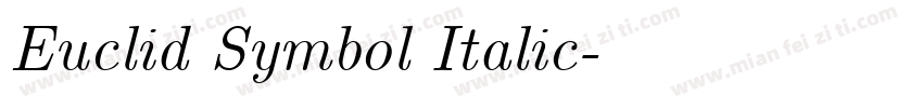 Euclid Symbol Italic字体转换